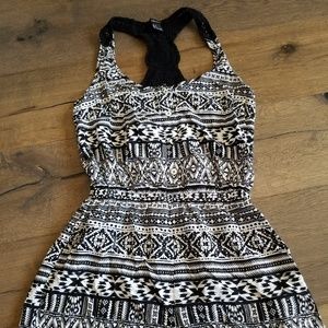 Black and white romper
